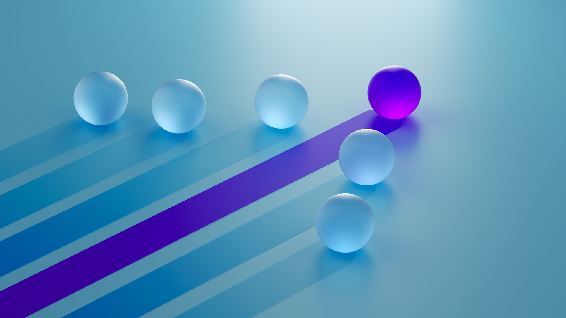 Geometric composition with sphere, sharp shadows, light background, vibrant colors, high contrast. 3D render. Winning Strategy, Efficiency, Innovation, Success in Business Concept, Teamwork and Leadership.
